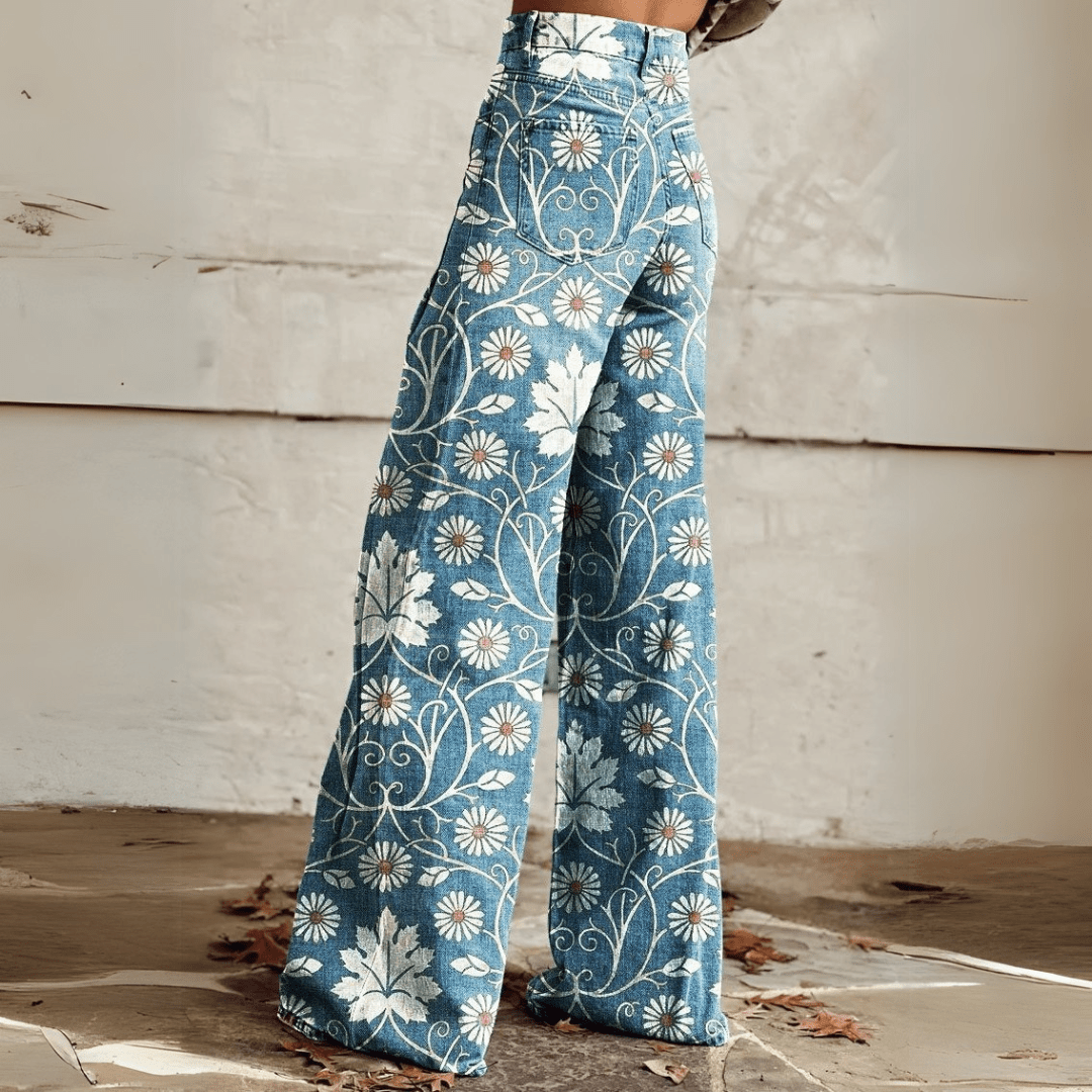 Boho Broek Vintage Stijl Pantalon voor Vrouw