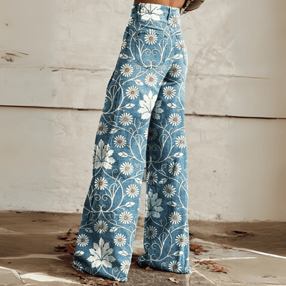 Boho Broek Vintage Stijl Pantalon voor Vrouw