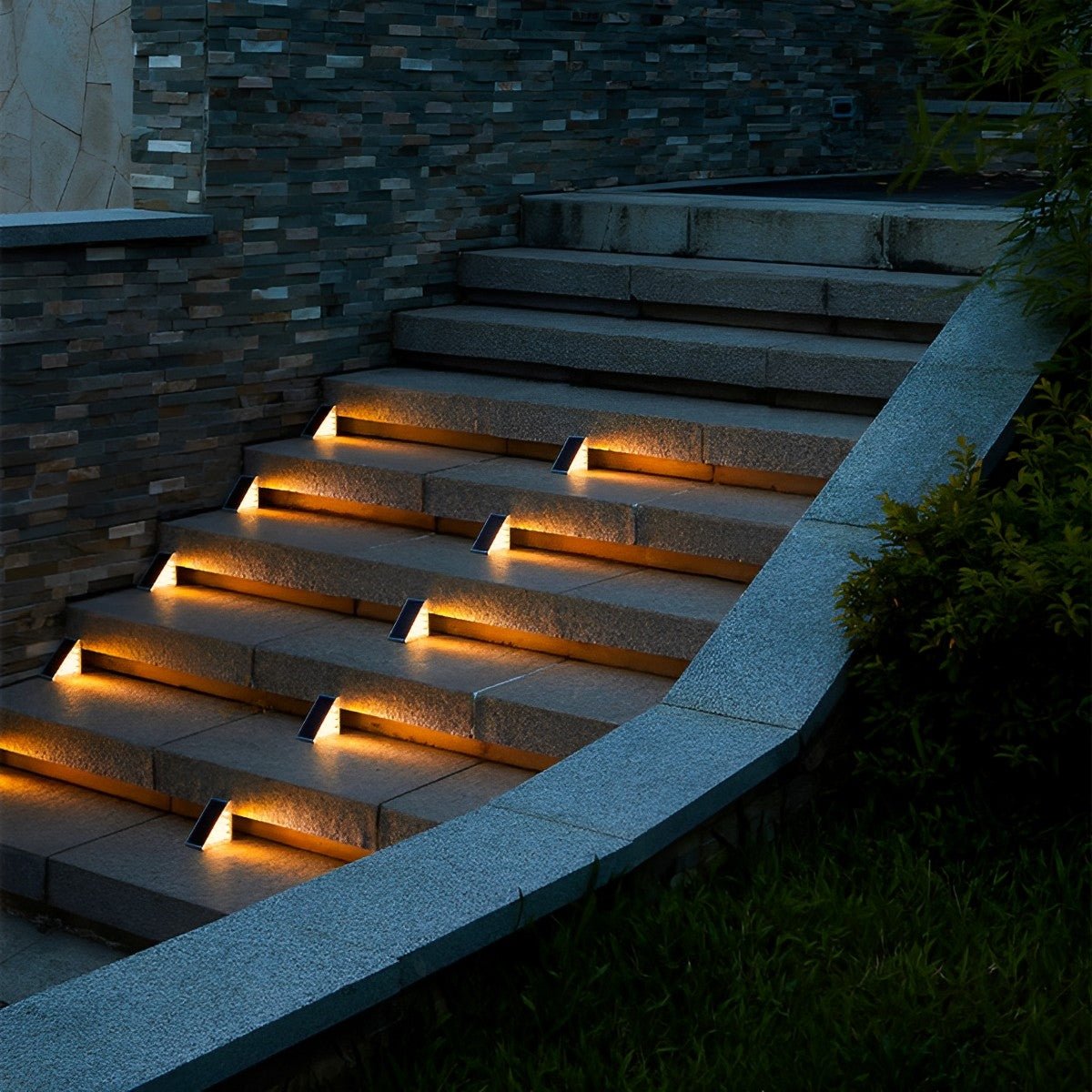 Trapverlichting Buiten Solar LED ABS IP65 Tuin Trap Warmwit 3000K Bewegingssensor Automatisch Oprit Stap Verlichting Sfeerlamp
