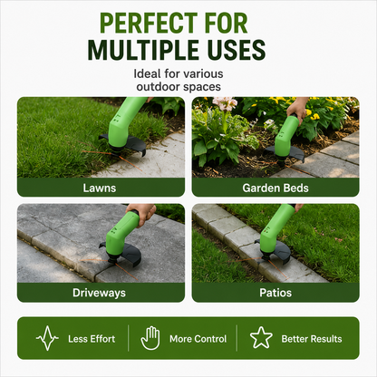 Mini Grastrimmer Oplaadbaar Draadloos – Lichtgewicht Verstelbare Grassnijder voor Tuin en Gazon