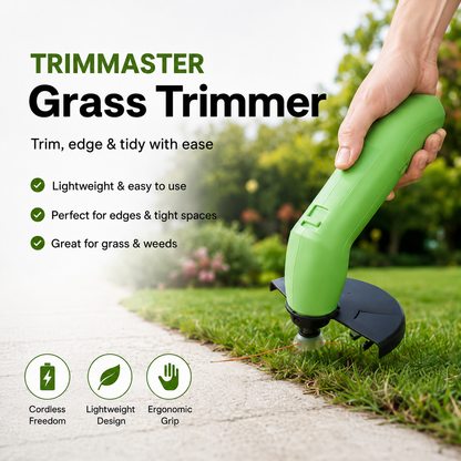 Mini Grastrimmer Oplaadbaar Draadloos – Lichtgewicht Verstelbare Grassnijder voor Tuin en Gazon