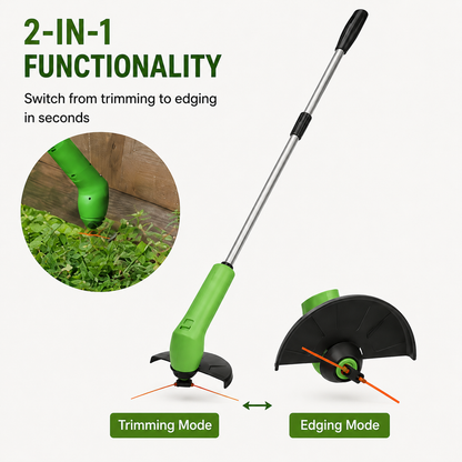 Mini Grastrimmer Oplaadbaar Draadloos – Lichtgewicht Verstelbare Grassnijder voor Tuin en Gazon