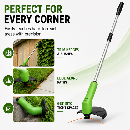 Mini Grastrimmer Oplaadbaar Draadloos – Lichtgewicht Verstelbare Grassnijder voor Tuin en Gazon