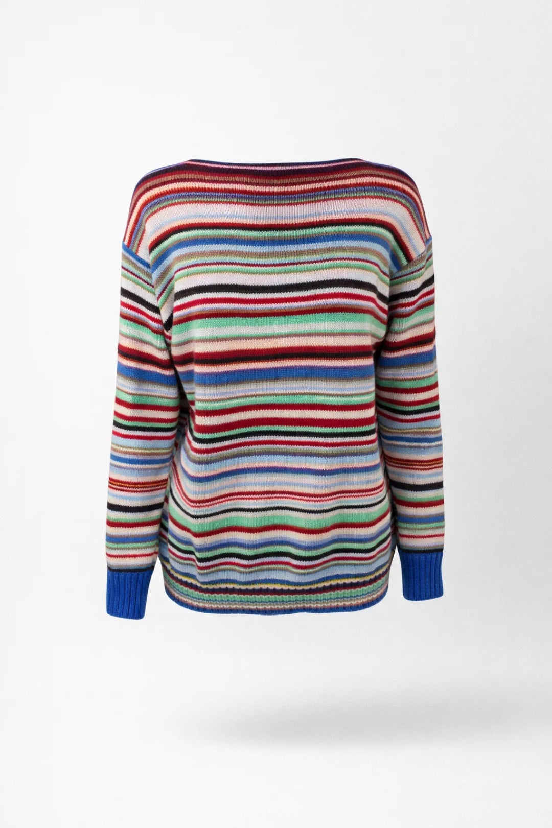 Dames Trui Multicolor Streep Ronde Hals Klassiek