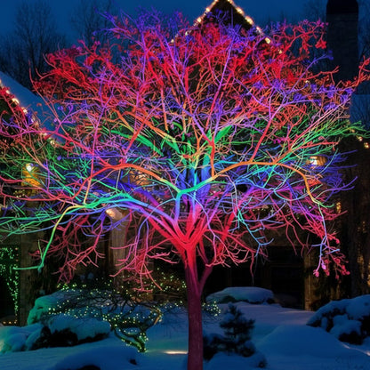 Buitenspot RGB LED 50W Zwart Tuin Gevel Boom Verlichting IP65 Kleurveranderend Schijnwerper Landscape Spotlight Afstandsbediening Buiten