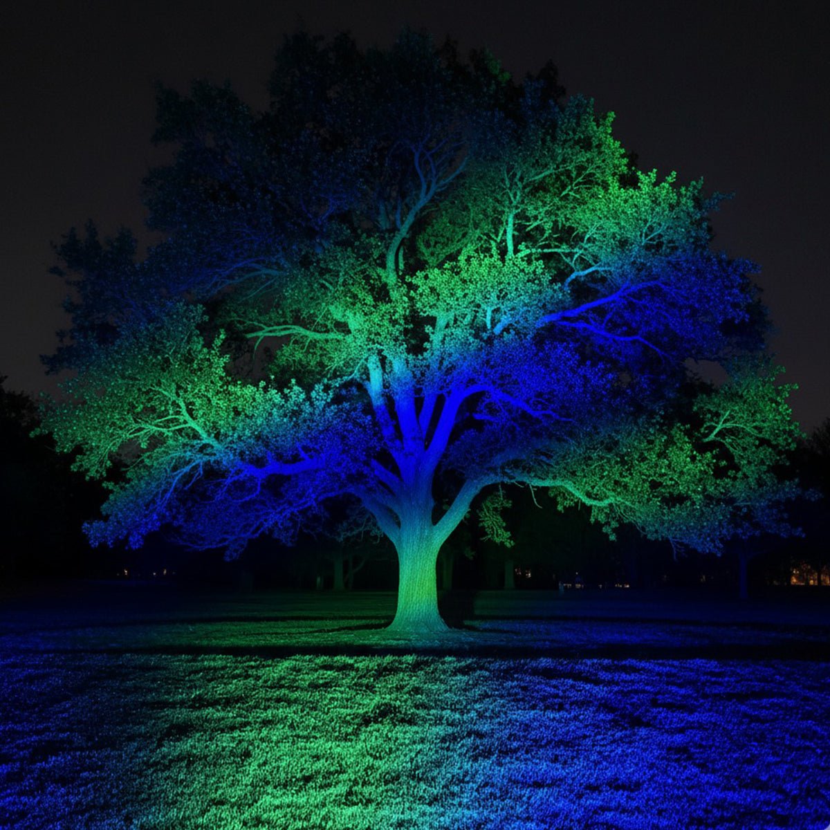 Buitenspot RGB LED 50W Zwart Tuin Gevel Boom Verlichting IP65 Kleurveranderend Schijnwerper Landscape Spotlight Afstandsbediening Buiten