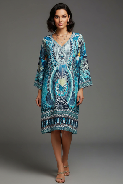 Zomerjurk Feline Bloem Jurk Boho Stijl - StudioMarella