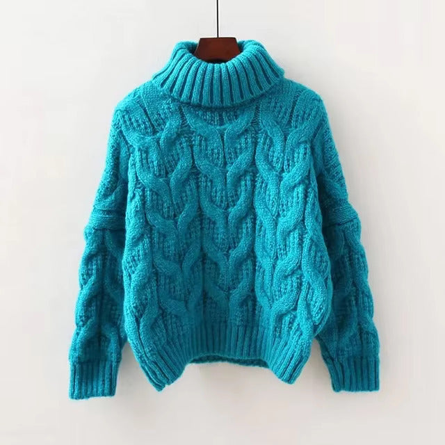 Dames Trui Gebreid met Kabelpatroon Warm en Comfortabel