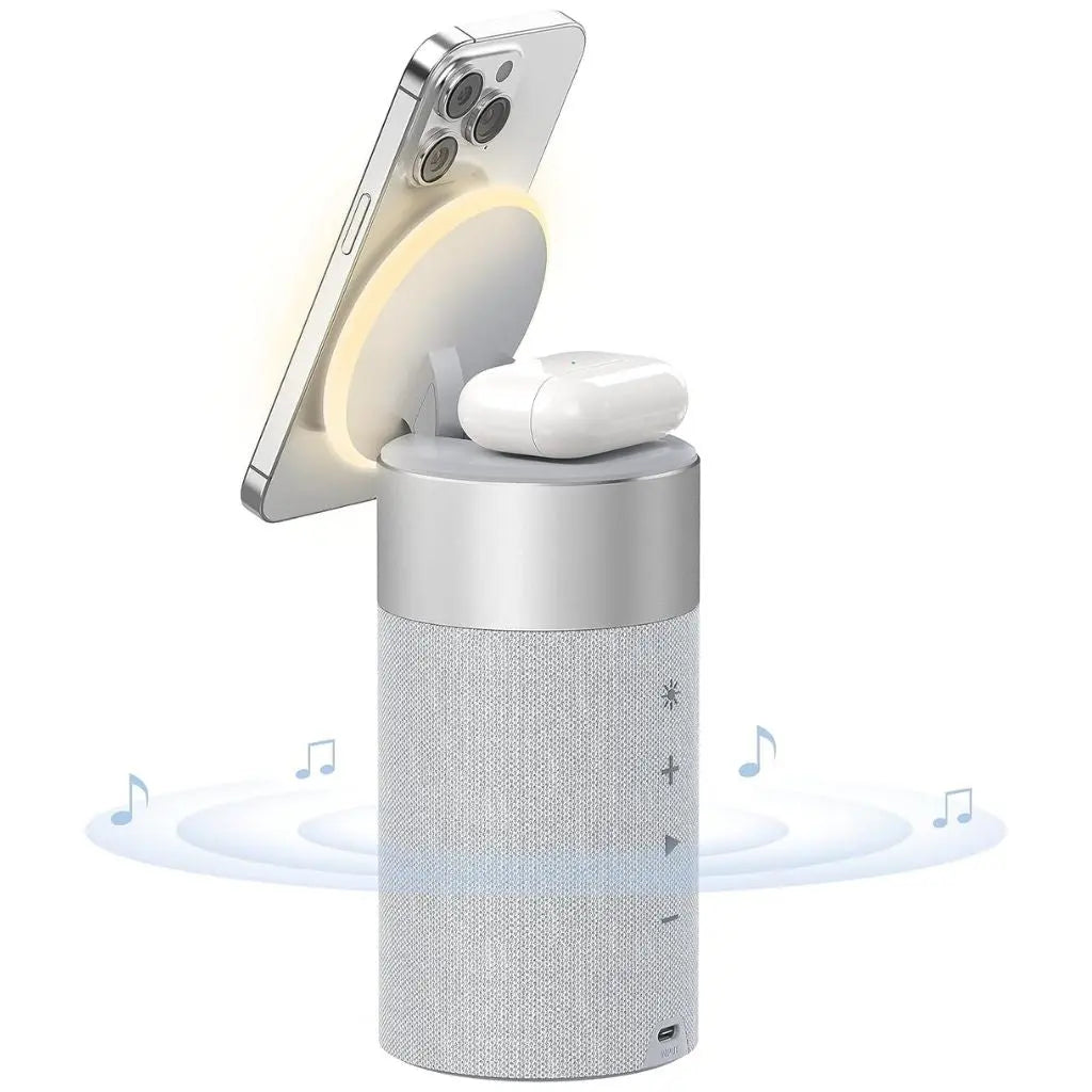 Draadloze Speaker met Oplaadfunctie – 3-in-1 Bluetooth Speaker, MagSafe Powerbank & Sfeerverlichting