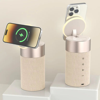 Draadloze Speaker met Oplaadfunctie – 3-in-1 Bluetooth Speaker, MagSafe Powerbank & Sfeerverlichting