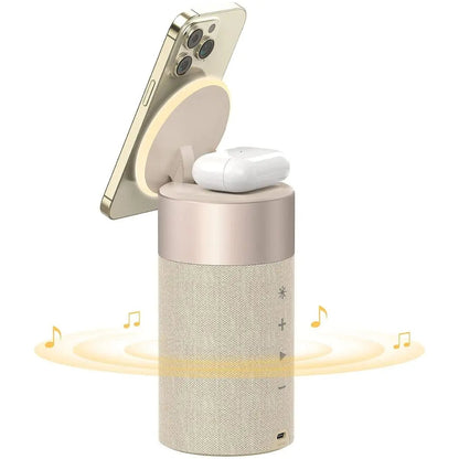 Draadloze Speaker met Oplaadfunctie – 3-in-1 Bluetooth Speaker, MagSafe Powerbank & Sfeerverlichting
