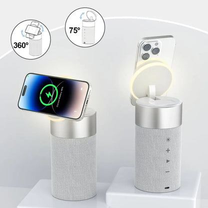 Draadloze Speaker met Oplaadfunctie – 3-in-1 Bluetooth Speaker, MagSafe Powerbank & Sfeerverlichting