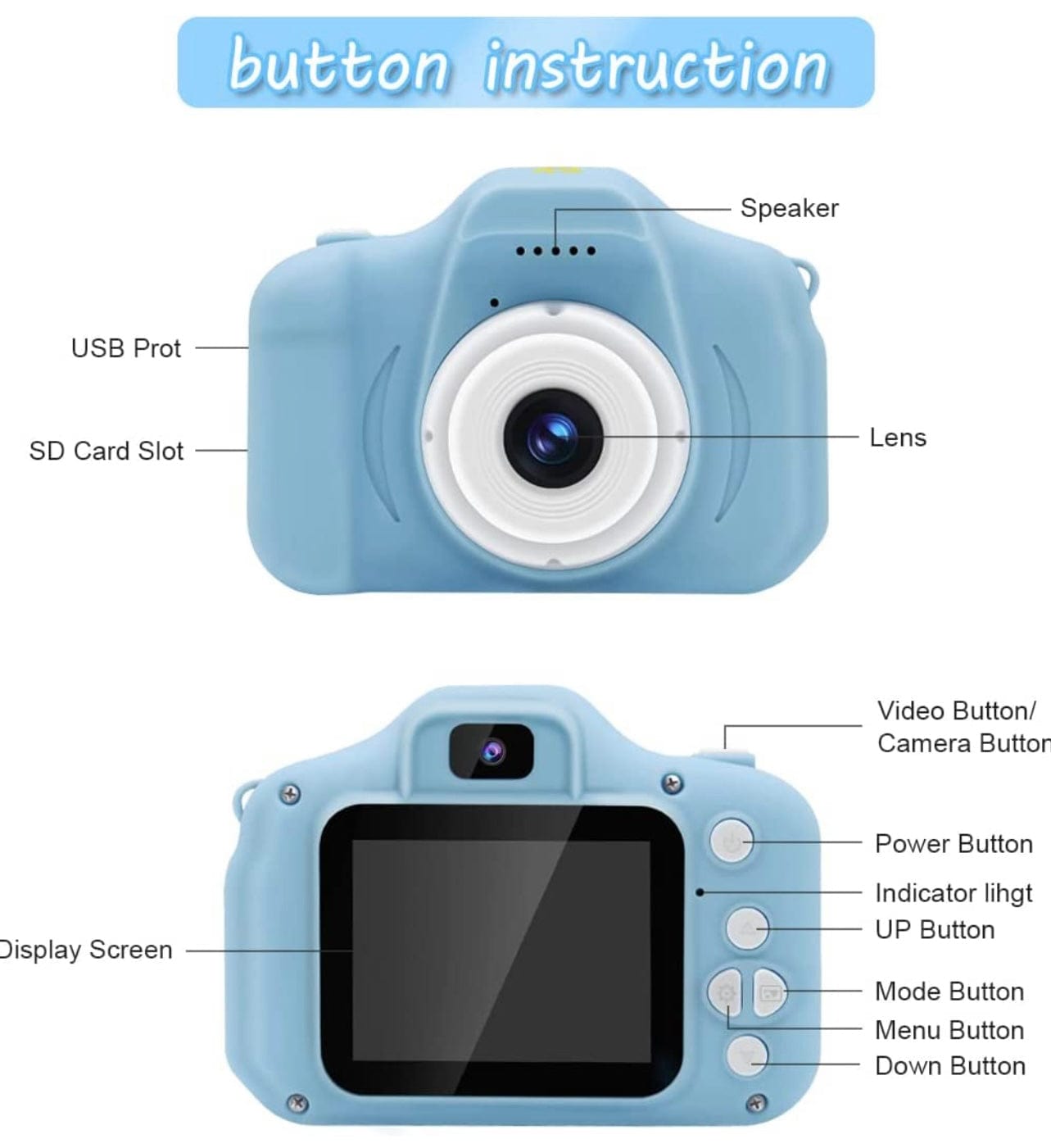Mini Camera Vintage Digitale Camera Compact 1080P Kindercamera Met Scherm En Filters