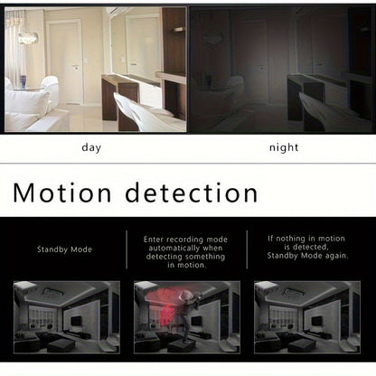 Compacte Beveiligingscamera Full HD met Nachtzicht en Bewegingsdetectie voor Veilig Wonen Thuis Binnen Buiten