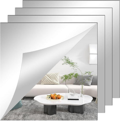 Buigbare Spiegelfolie Onbreekbaar PET 60x200 50x100 Zelfklevend Veilig Kindvriendelijk Interieur Decoratie