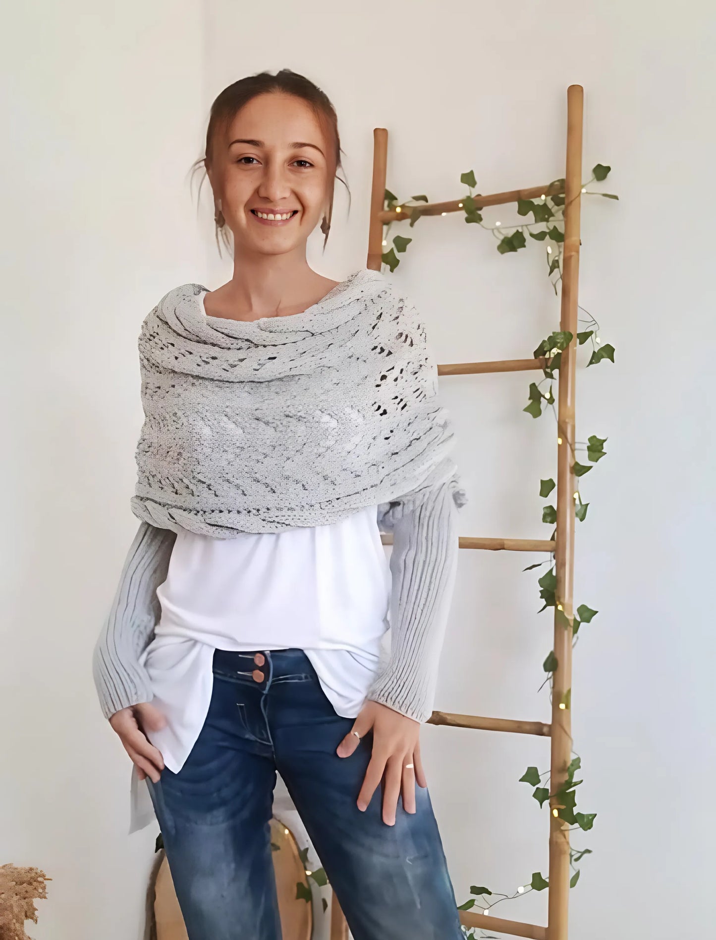 Zachte Schouderdoek Trui Elegant en Comfortabel
