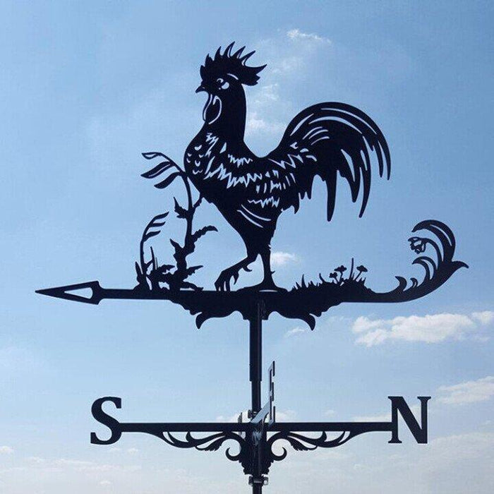 Windwijzer Tuin RVS Draaiend Decoratief Weervaan Silhouet Tuindecoratie Weerbestendig Buiten