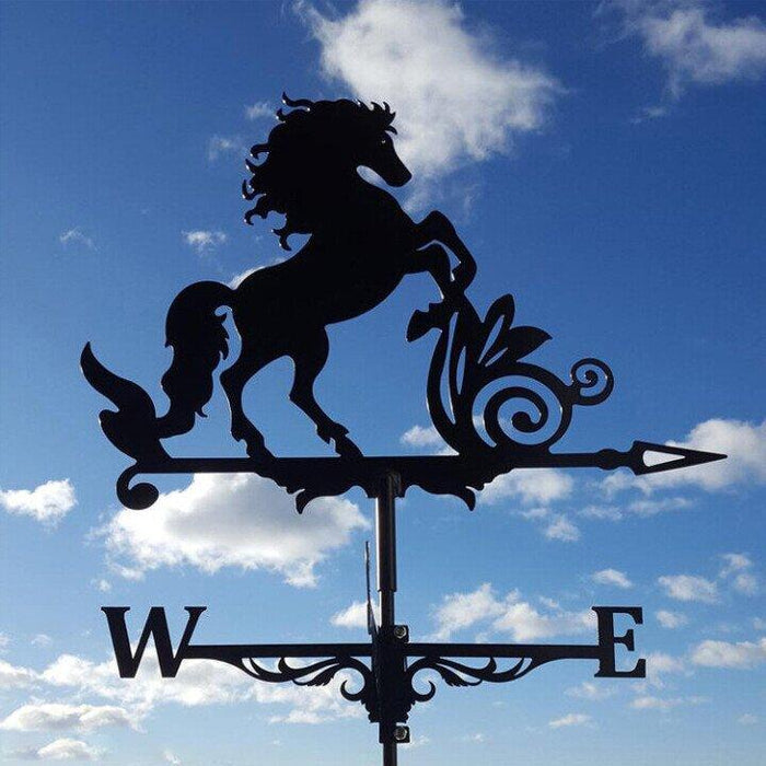 Windwijzer Tuin RVS Draaiend Decoratief Weervaan Silhouet Tuindecoratie Weerbestendig Buiten