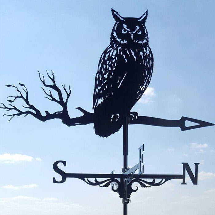 Windwijzer Tuin RVS Draaiend Decoratief Weervaan Silhouet Tuindecoratie Weerbestendig Buiten