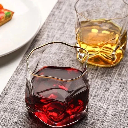 Luxe Whisky Glazen Set 2 Stuks - Getextureerd Glas 300ml - Elegante Tumbler voor Whiskey Liefhebbers - Premium Drinkglazen voor Thuis en Bar