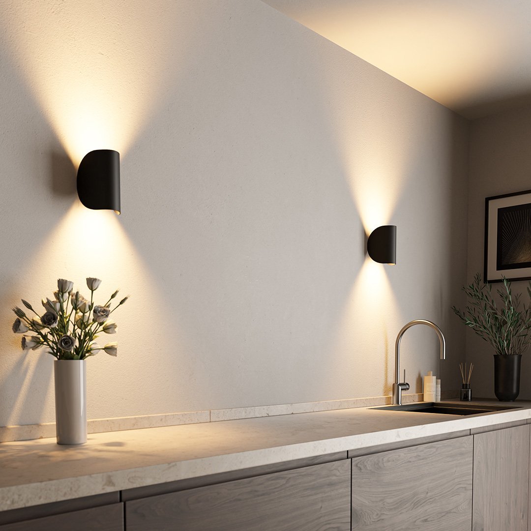Wandlamp Up Down LED Binnen Aluminium Zwart Wit G4