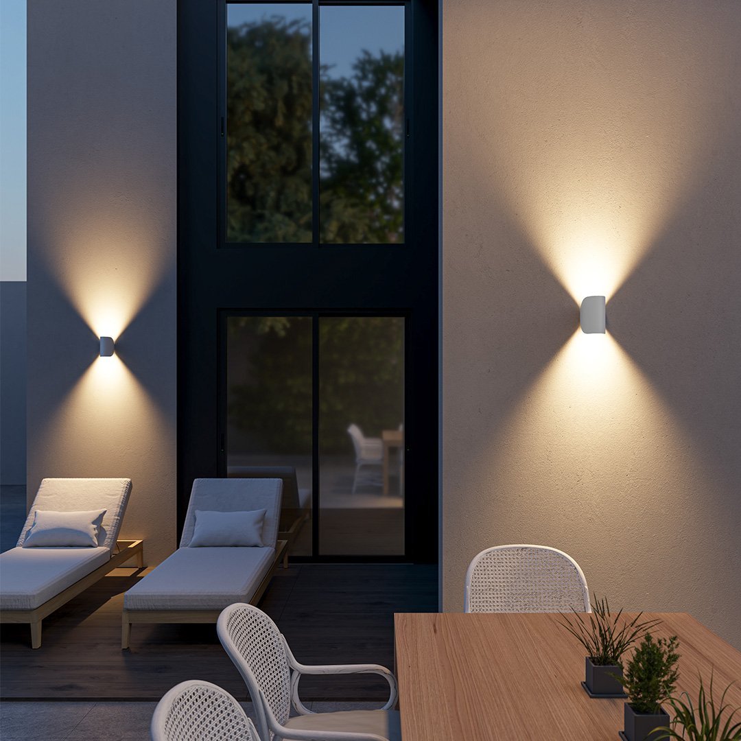 Wandlamp Up Down LED Binnen Aluminium Zwart Wit G4