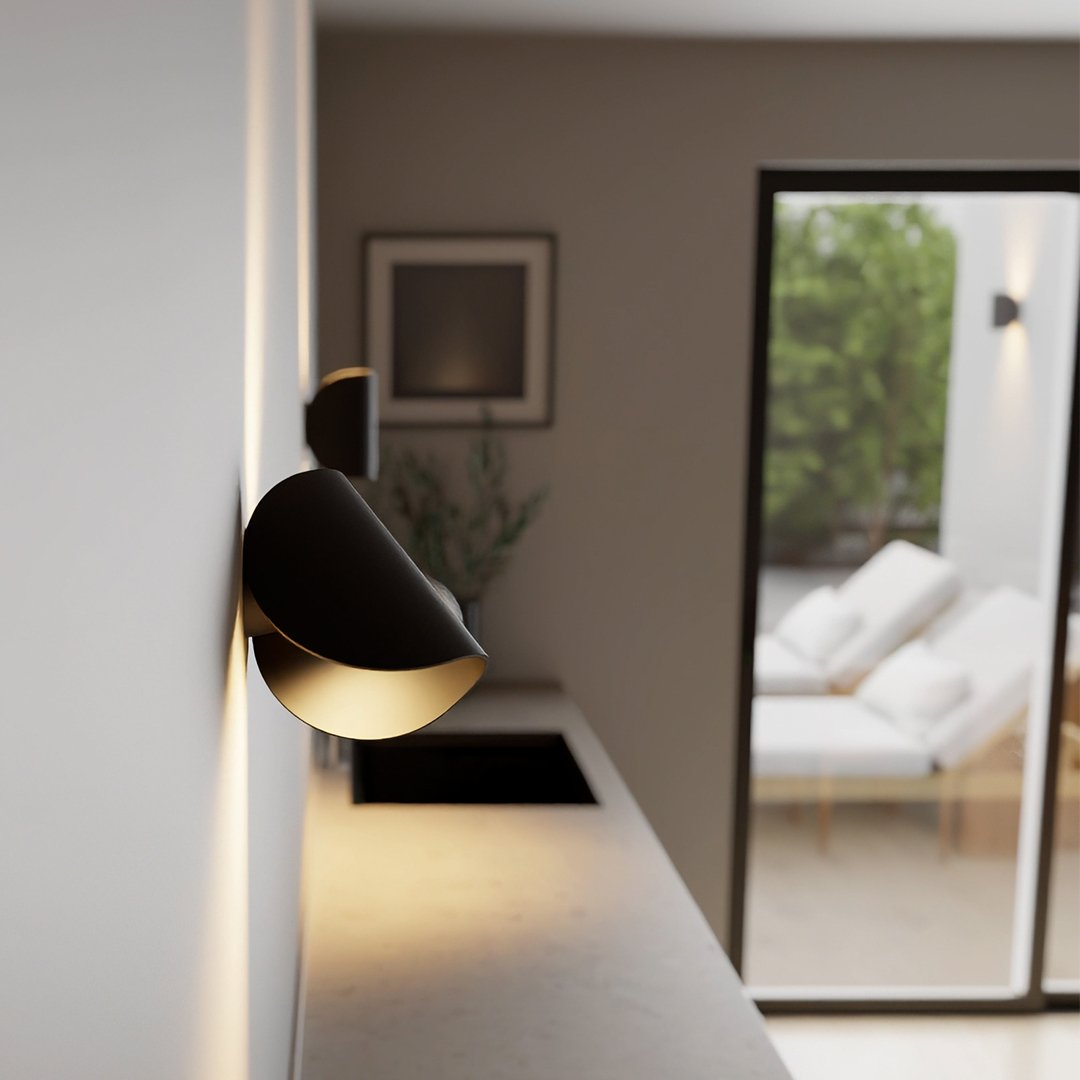 Wandlamp Up Down LED Binnen Aluminium Zwart Wit G4