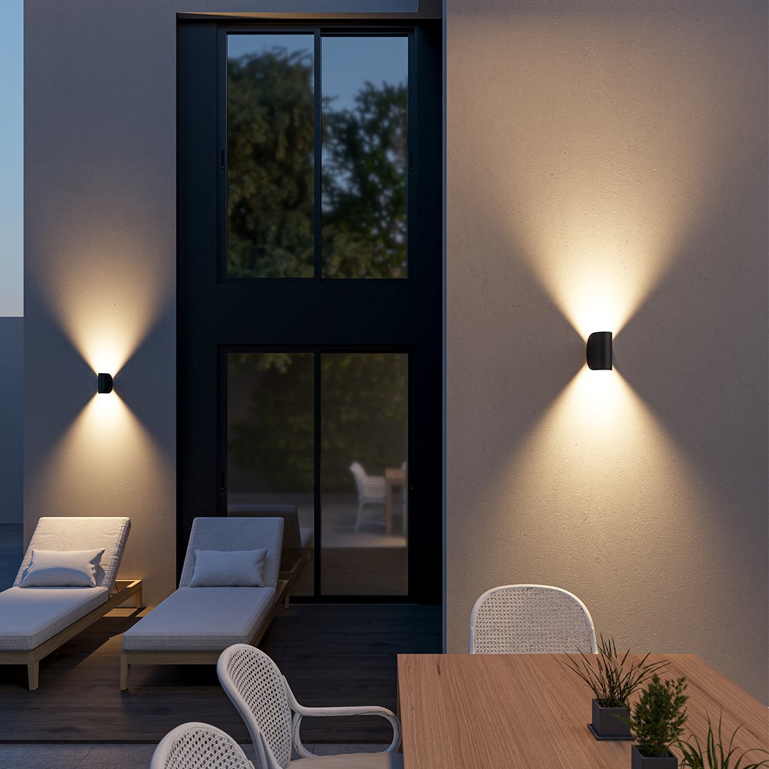 Wandlamp Up Down LED Binnen Aluminium Zwart Wit G4