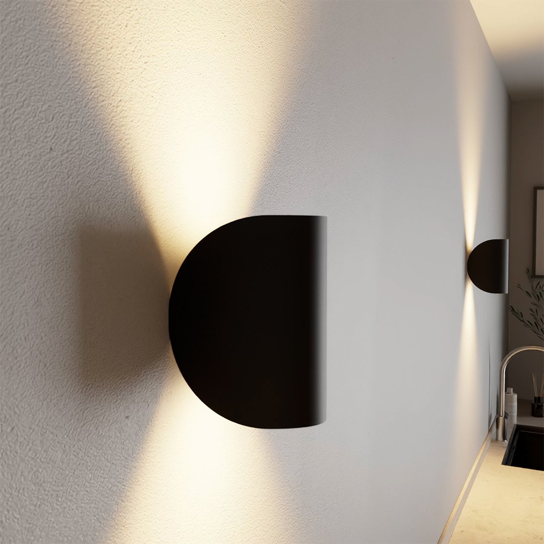 Wandlamp Up Down LED Binnen Aluminium Zwart Wit G4
