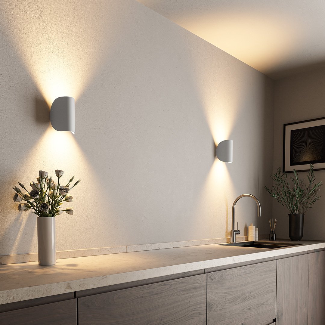 Wandlamp Up Down LED Binnen Aluminium Zwart Wit G4