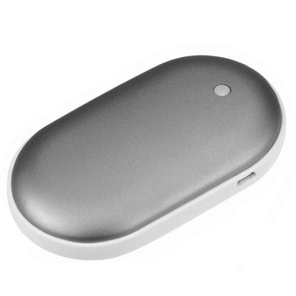 Oplaadbare Handwarmer met Powerbank 5200mAh Zilver Goud Roségoud Blauw Dubbele Verwarming 3 Temperatuurstanden USB-C Compact Zakformaat Outdoor Winter Cadeau