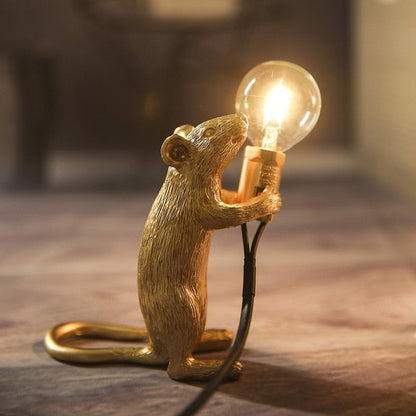 Muislamp met Uniek Design – Decoratieve Tafellamp Speelse Muis – Warm Sfeerlicht voor Woonkamer Slaapkamer Kantoor