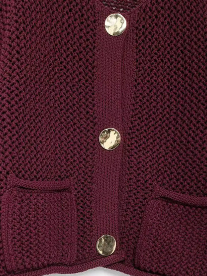 Dames Gebreid Vest Comfortabele Pasvorm