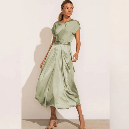 Midi Avondjurk Zwart Elegante Mouwen Formele Jurk