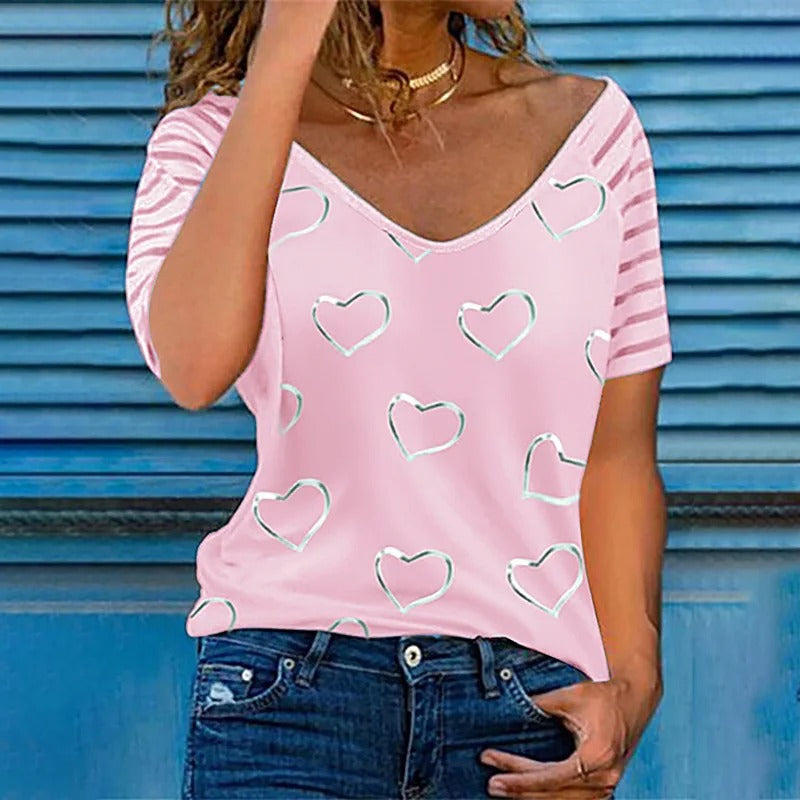 V-hals Shirt Dame Zakelijk Elegance - StudioMarella
