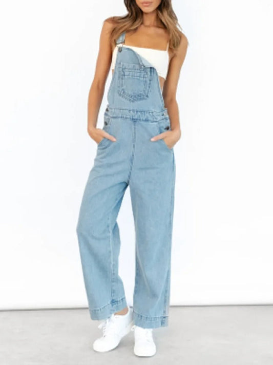 Blauwe Jeans Jumpsuit voor Dames Comfortabele Zomeroutfit - StudioMarella