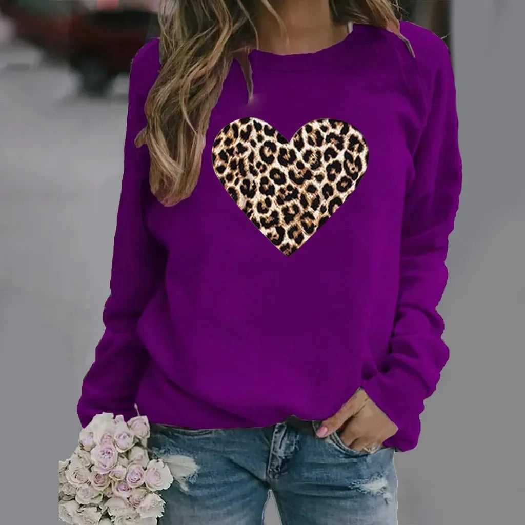 Dames Sweater Dierenprint Ronde Hals Zacht