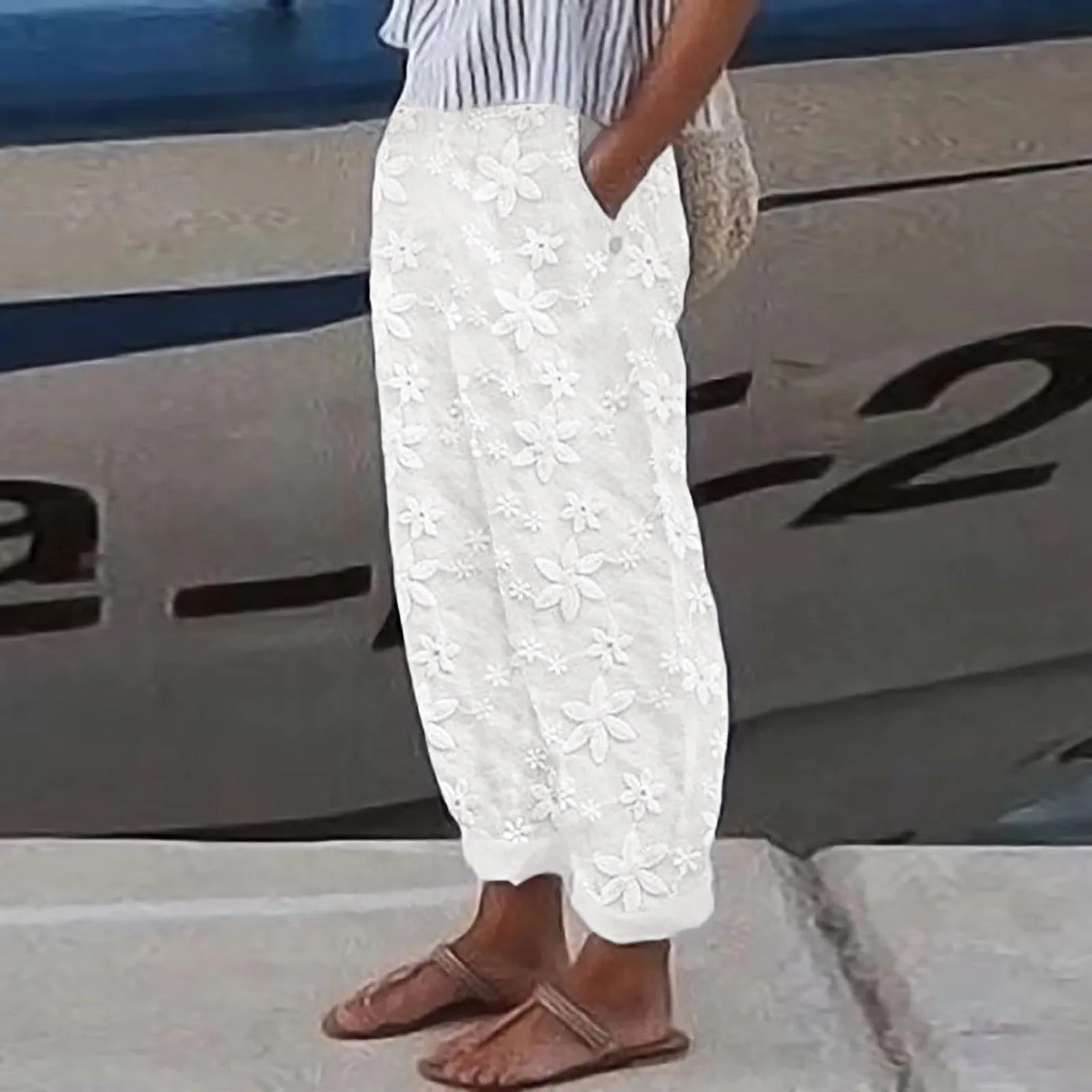 Dames Broek Effen Comfortabele Zijde Stof - StudioMarella