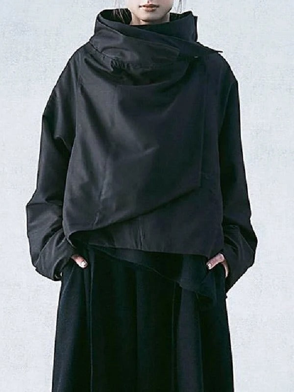 Dames Jas Lange Casual Model Rechte Kraag