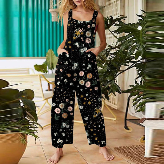 Dames Jumpsuit Zomerjurk Bloemenprint Comfortabele Pasvorm - StudioMarella