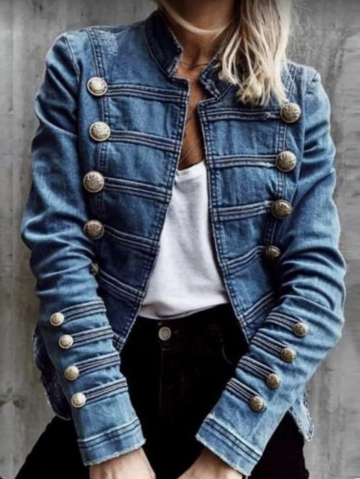 Dames Blazer Double-breasted Vintage Jasje - StudioMarella