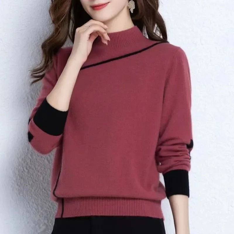 Dames Trui Turtleneck Warme Gebreide Stijlvolle Trui