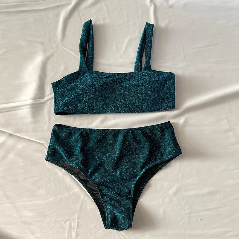 Strand Bikiniset voor Vrouw Glitter Badmode