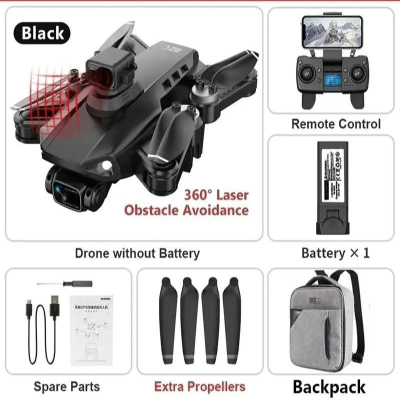 Professionele Camera Drone met 8K Dual Camera en GPS-stabilisatie – Borstelloze Motoren