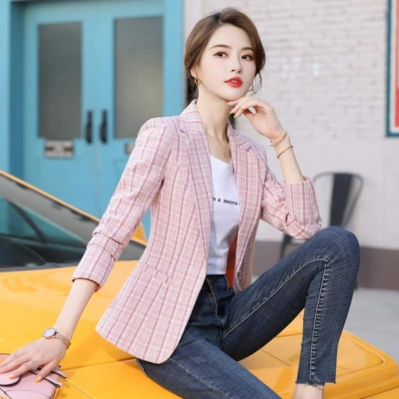 Vrouwelijke Blazer Casual Losse Pasvorm