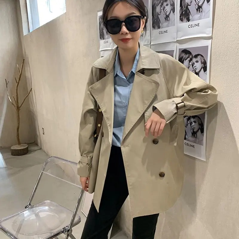 Lange Trenchcoat voor Vrouwen Ivy Stijl Jas