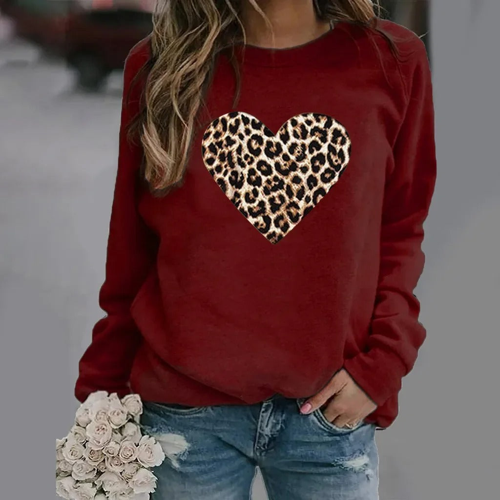 Dames Sweater Dierenprint Ronde Hals Zacht