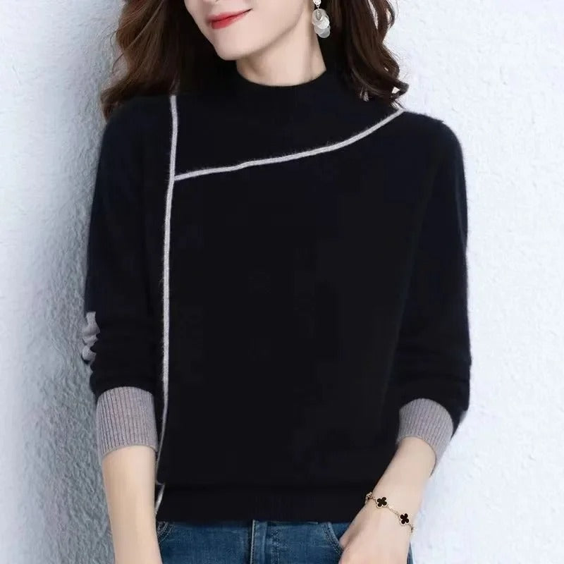 Dames Trui Turtleneck Warme Gebreide Stijlvolle Trui