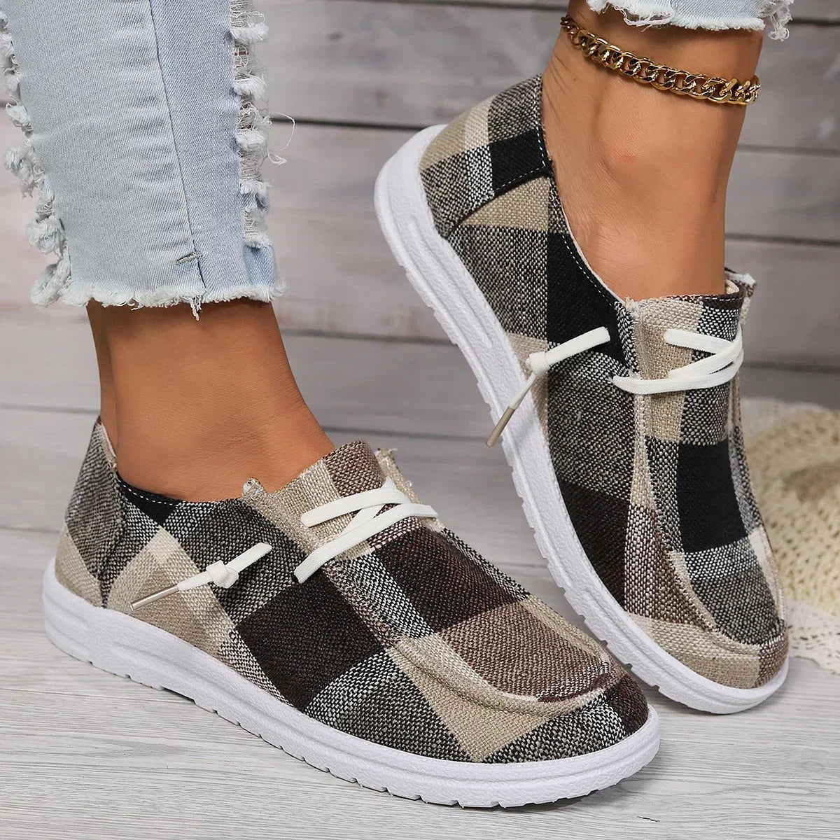 Dames Sneakers Lichtgewicht Comfortabele Canvas Schoenen