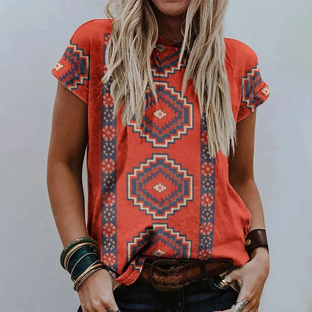 Dames Top met Vintage Bloemenprint - StudioMarella